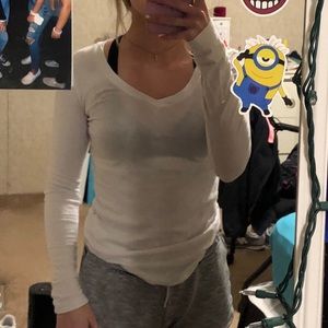 white long sleeve t-shirt
